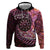 New Zealand Darts Personalised Zip Hoodie Aotearoa Silver Fern Pink Papua Shell Spirit