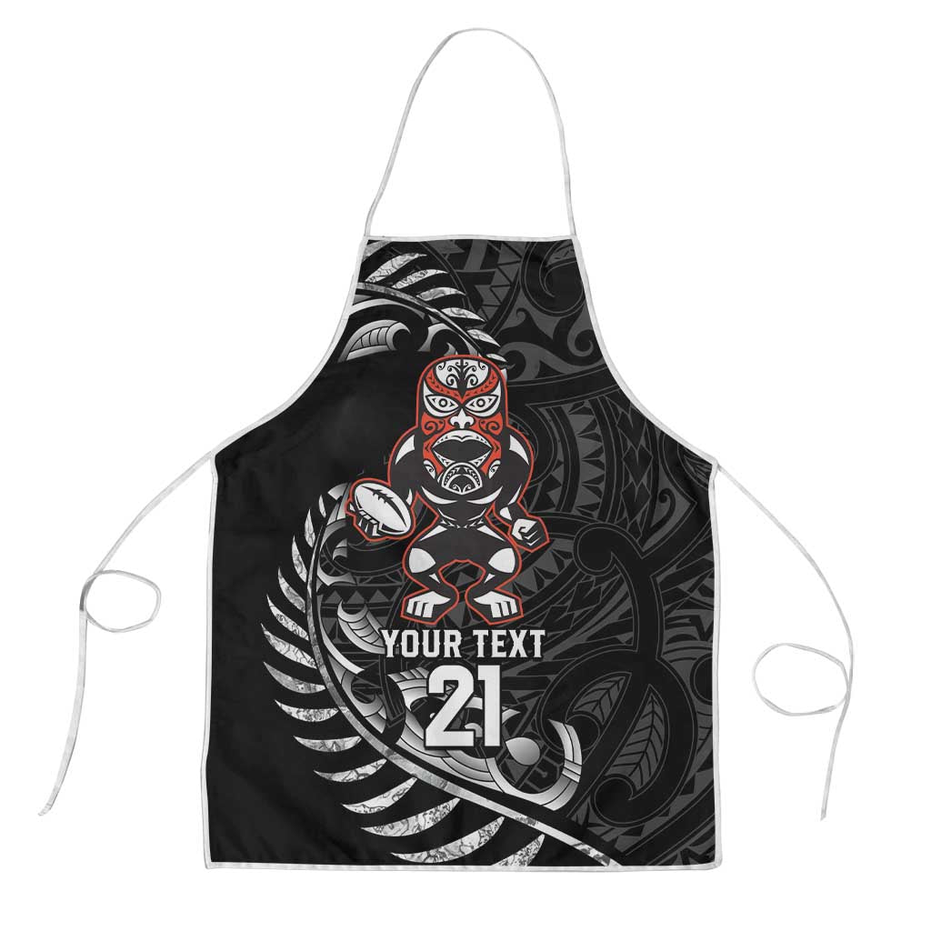 New Zealand Indigenous-Maori Rugby Custom Apron LT9 Black - Polynesian Pride