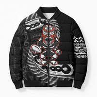 New Zealand Indigenous-Maori Rugby Custom Bomber Puffer Jacket - Polynesian Pride