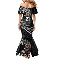 New Zealand Indigenous-Maori Rugby Custom Family Matching Mermaid Dress and Hawaiian Shirt