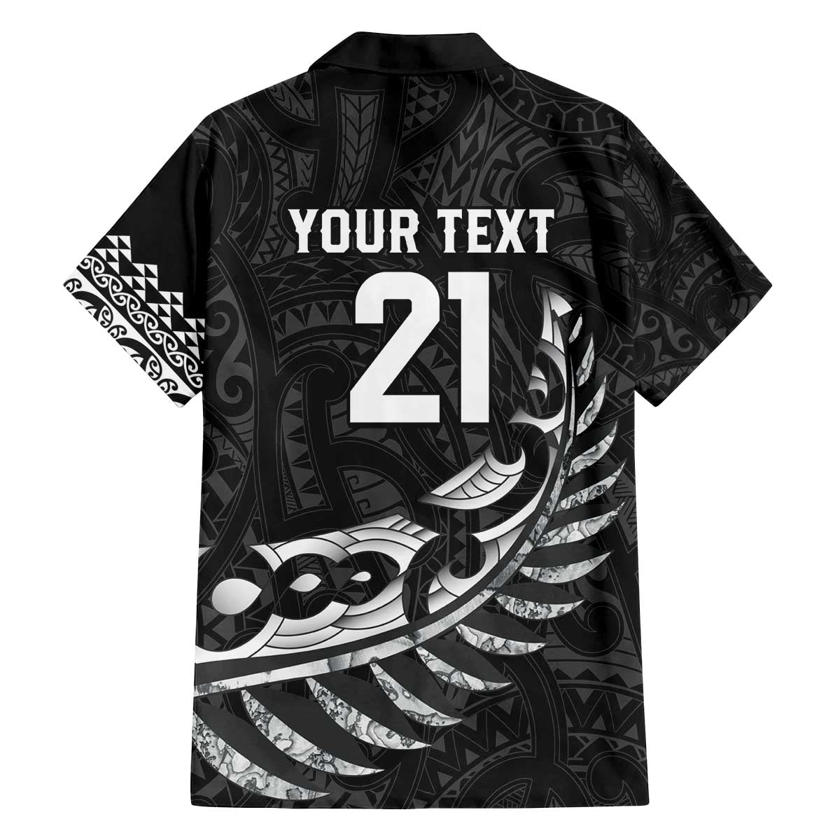 New Zealand Indigenous-Maori Rugby Custom Family Matching Off The Shoulder Long Sleeve Dress and Hawaiian Shirt