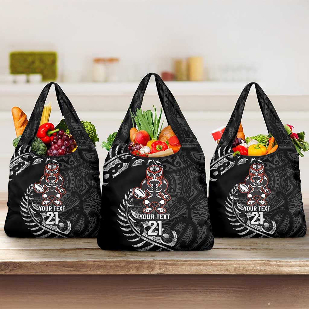 New Zealand Indigenous-Maori Rugby Custom Grocery Bag