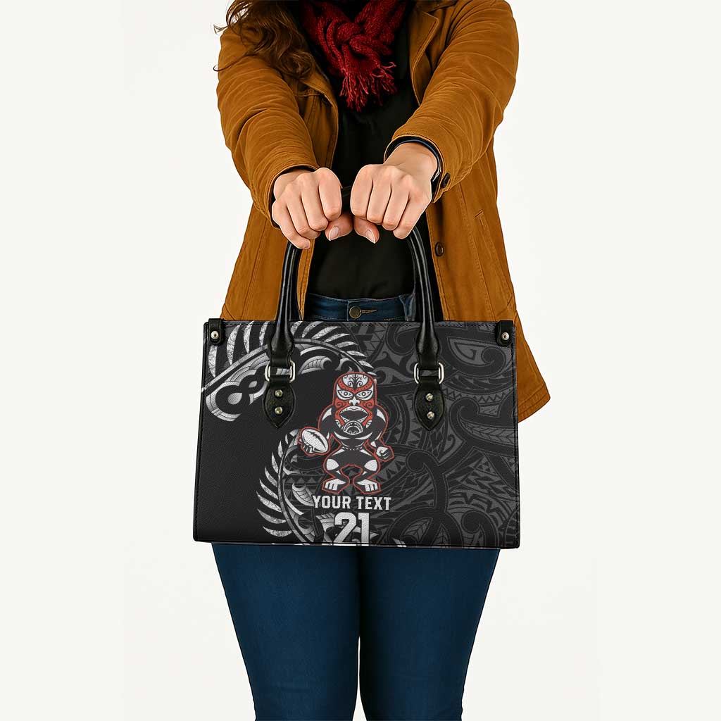 New Zealand Indigenous-Maori Rugby Custom Leather Bag - Polynesian Pride