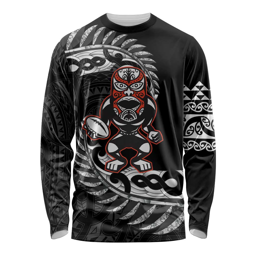 New Zealand Indigenous-Maori Rugby Custom Long Sleeve Shirt