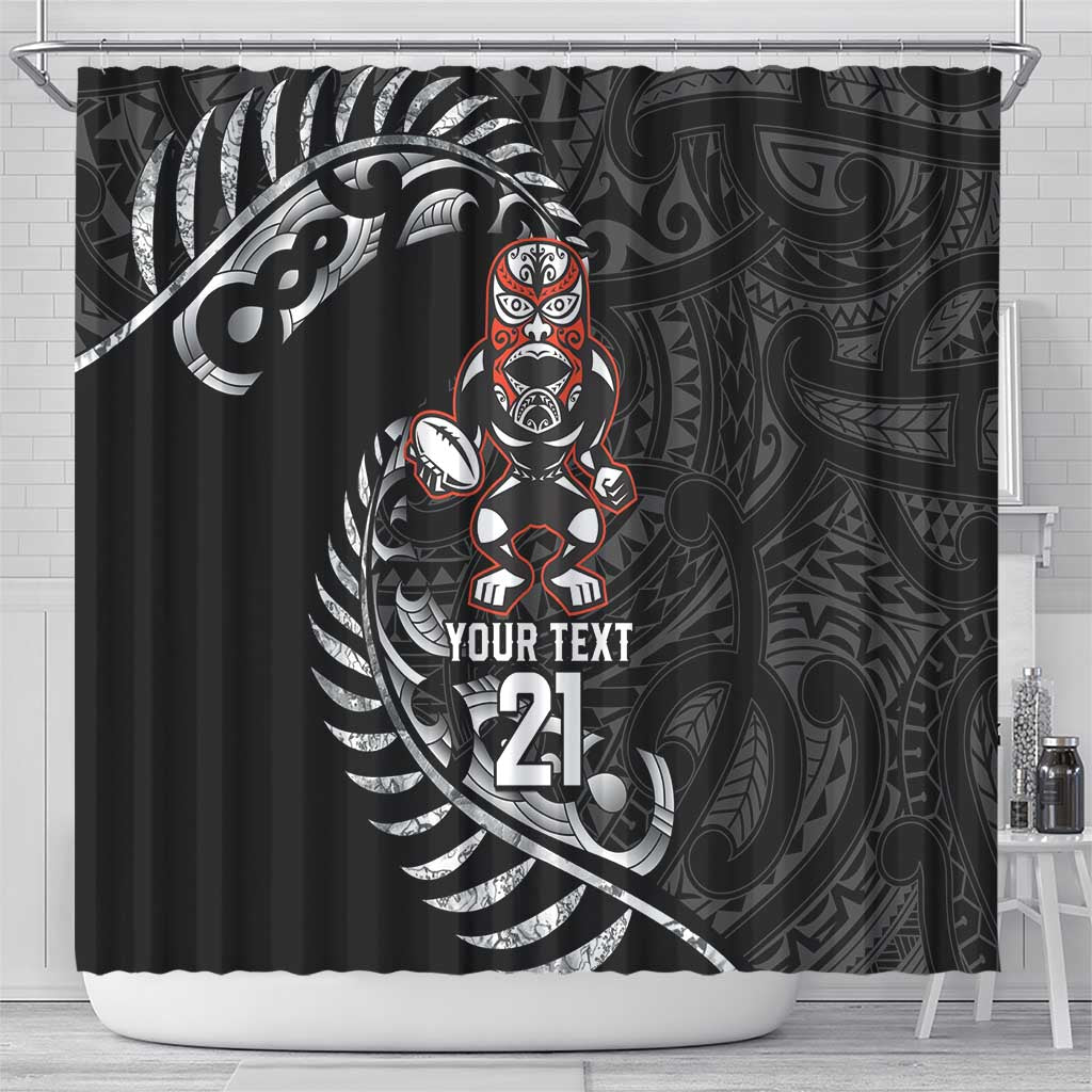 New Zealand Indigenous-Maori Rugby Custom Shower Curtain