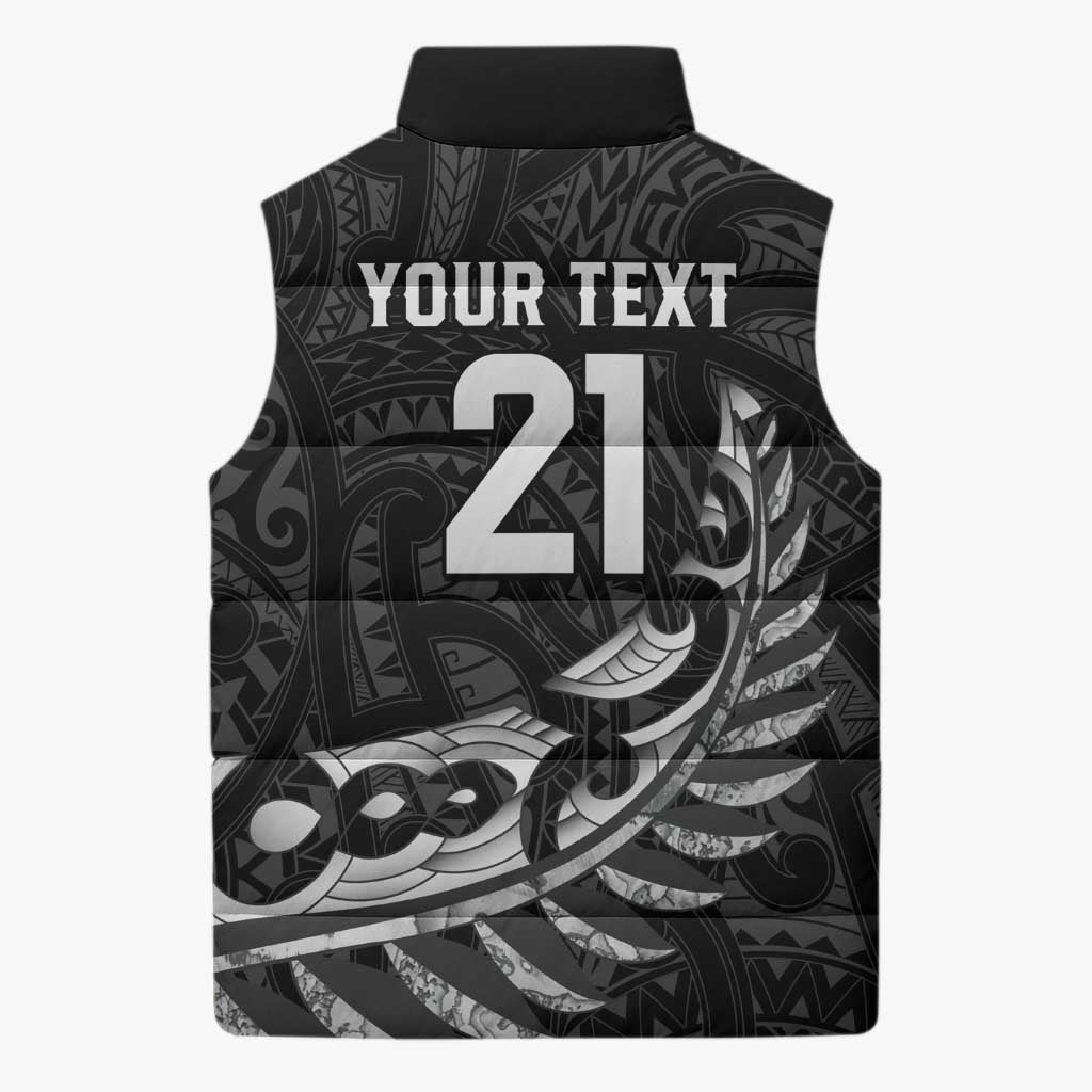 New Zealand Indigenous-Maori Rugby Custom Sleeveless Puffer Jacket - Polynesian Pride