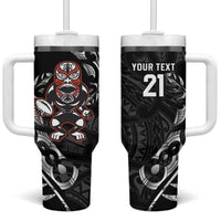 New Zealand Indigenous-Maori Rugby Custom Tumbler With Handle