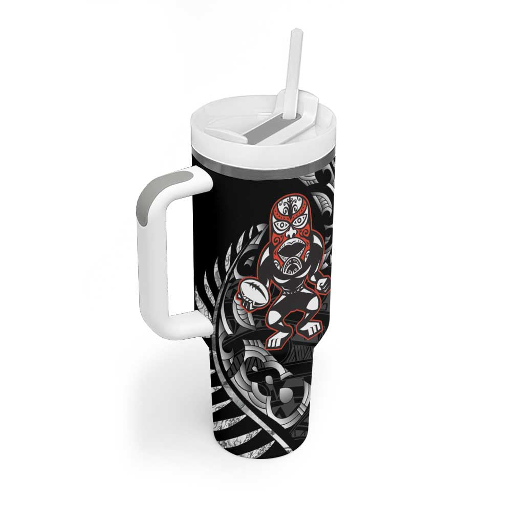 New Zealand Indigenous-Maori Rugby Custom Tumbler With Handle