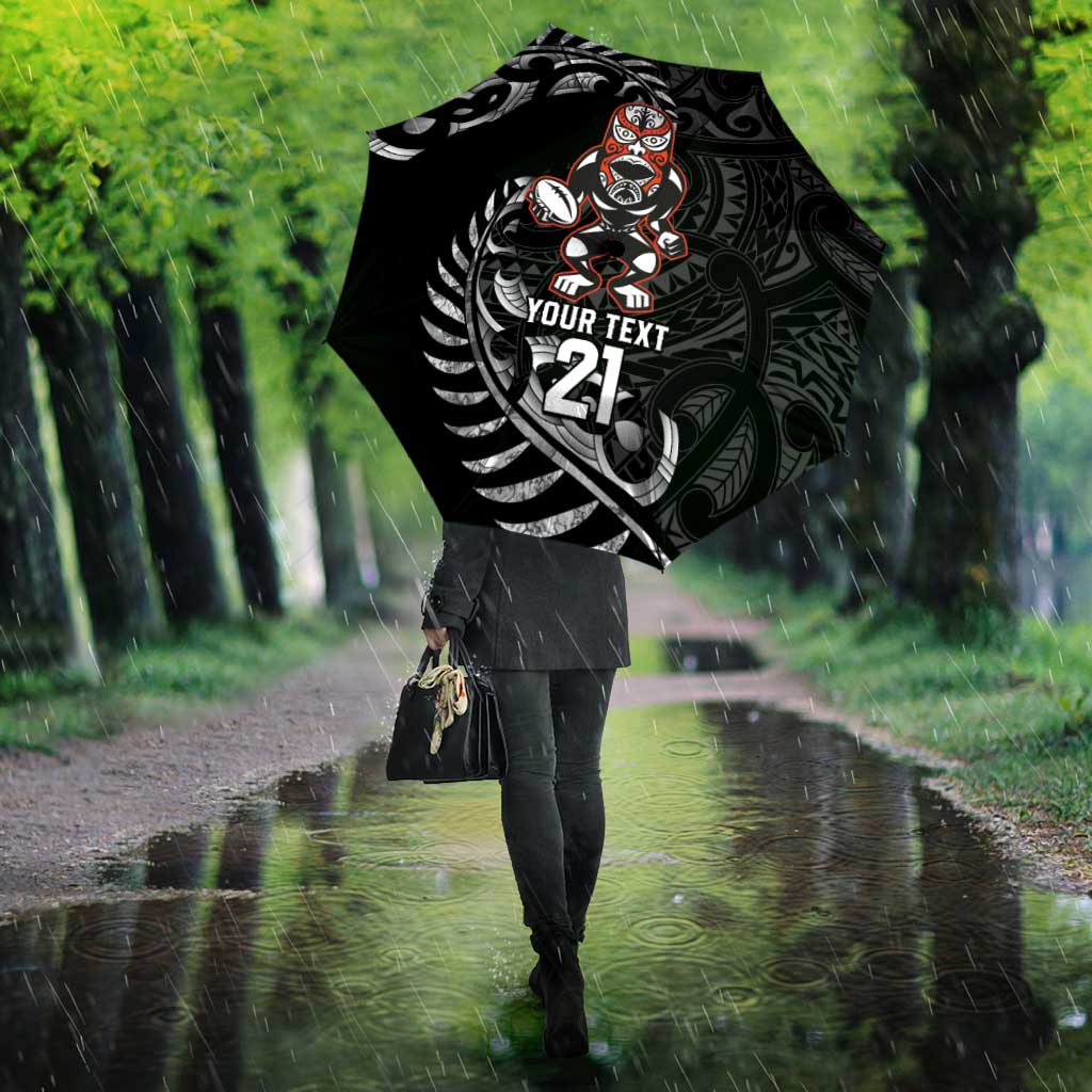 New Zealand Indigenous-Maori Rugby Custom Umbrella - Polynesian Pride