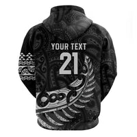 New Zealand Indigenous-Maori Rugby Custom Zip Hoodie