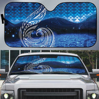 New Zealand Matariki Auto Sun Shade Taniko Aramoana With Koru Galaxy Sky Night - Polynesian Pride
