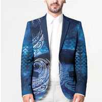 New Zealand Matariki Blazer Taniko Aramoana With Koru Galaxy Sky Night - Polynesian Pride