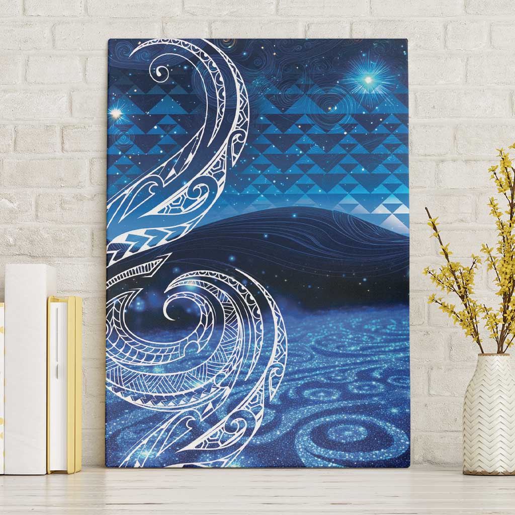 New Zealand Matariki Canvas Wall Art Taniko Aramoana With Koru Galaxy Sky Night