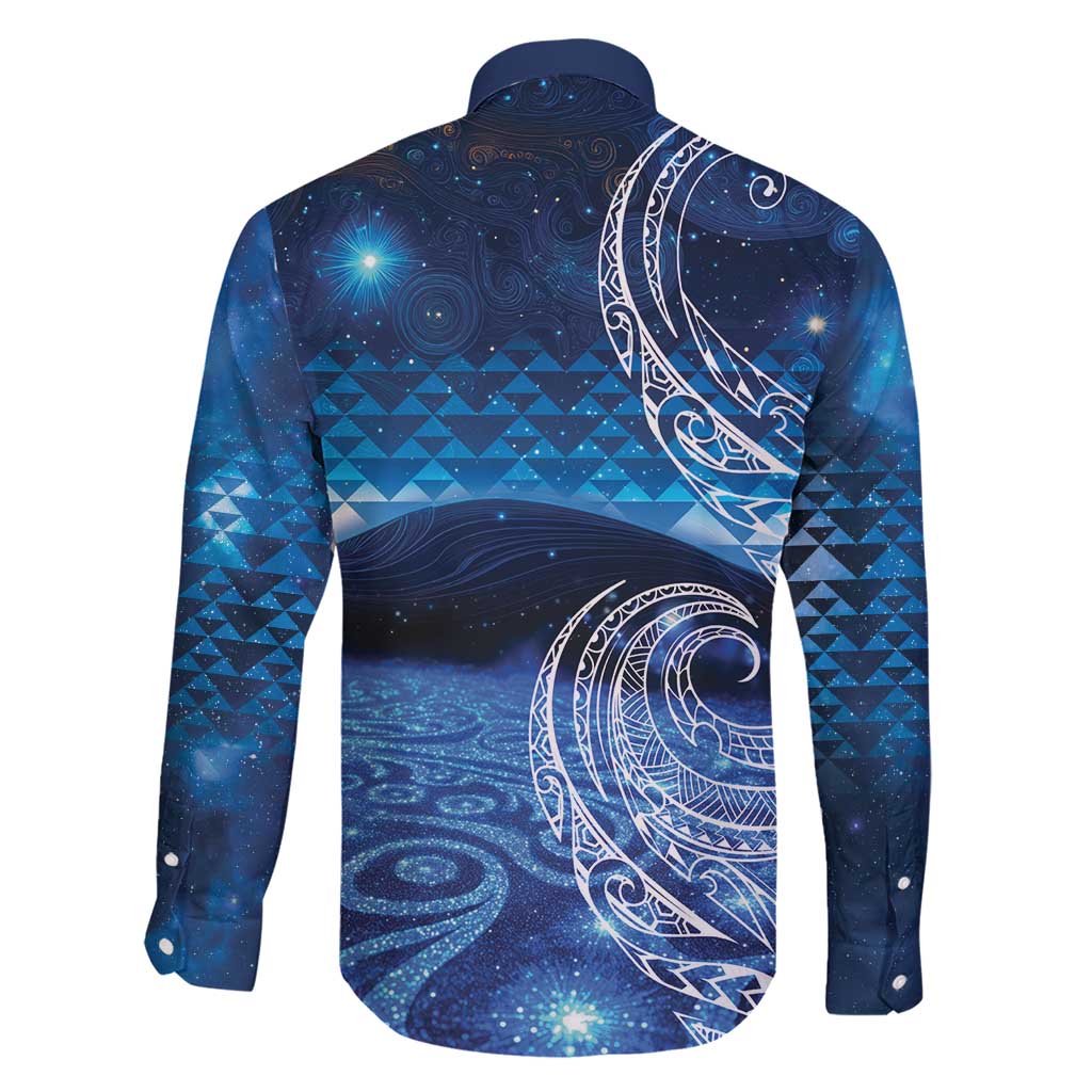 New Zealand Matariki Family Matching Short Sleeve Bodycon Dress and Hawaiian Shirt Taniko Aramoana With Koru Galaxy Sky Night