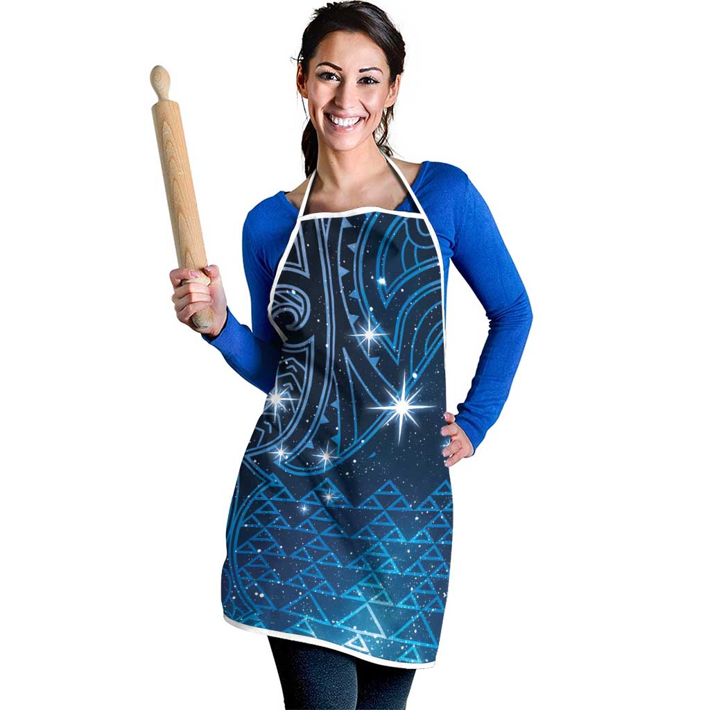 New Zealand Matariki Apron Taniko Aramoana With Maori Galaxy Sky Night LT9 - Polynesian Pride