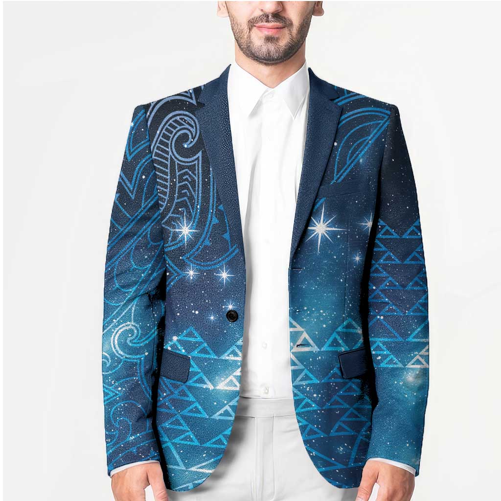 New Zealand Matariki Blazer Taniko Aramoana With Maori Galaxy Sky Night - Polynesian Pride
