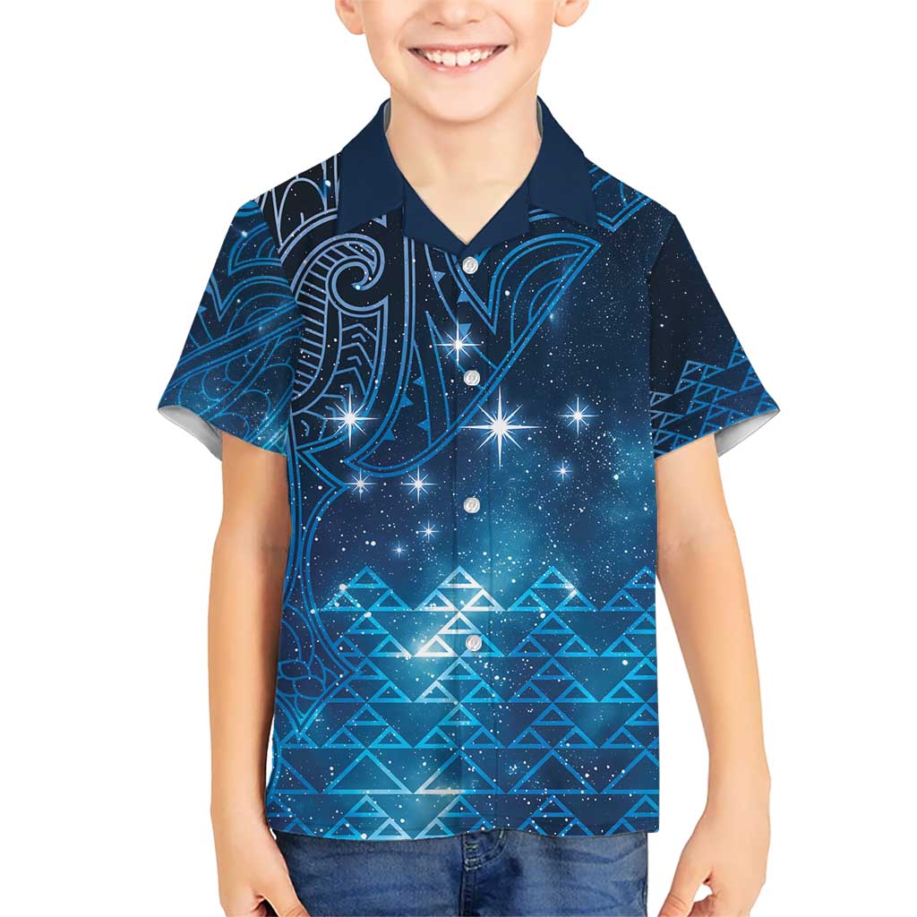 New Zealand Matariki Hawaiian Shirt Taniko Aramoana With Maori Galaxy Sky Night