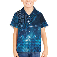 New Zealand Matariki Hawaiian Shirt Taniko Aramoana With Maori Galaxy Sky Night
