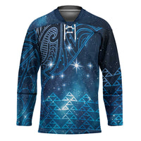New Zealand Matariki Hockey Jersey Taniko Aramoana With Maori Galaxy Sky Night - Polynesian Pride