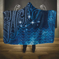 New Zealand Matariki Hooded Blanket Taniko Aramoana With Maori Galaxy Sky Night