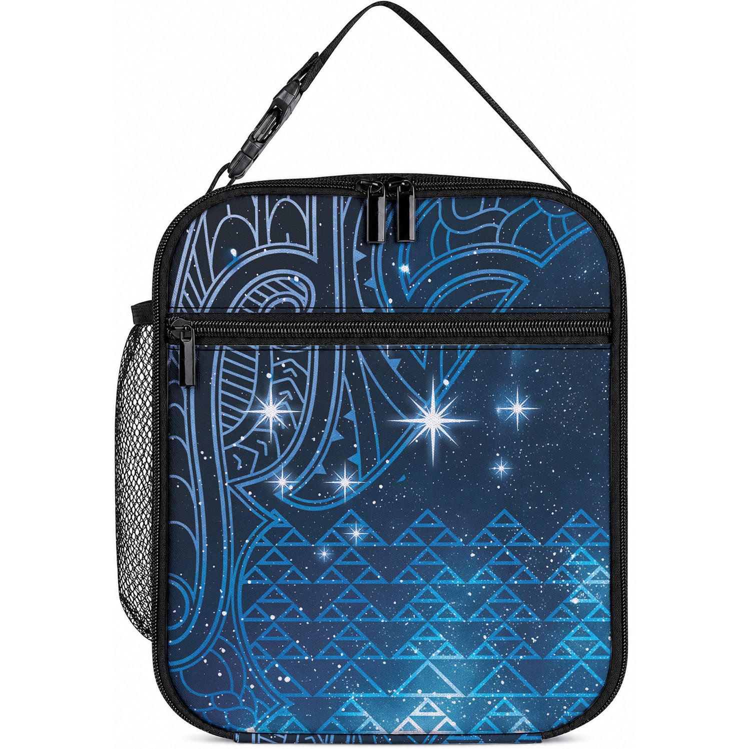 New Zealand Matariki Lunch Bag Taniko Aramoana With Maori Galaxy Sky Night LT9 10.2 × 8.3 × 4.3 inch Galaxy - Polynesian Pride