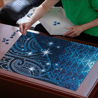 New Zealand Matariki Puzzle Taniko Aramoana With Maori Galaxy Sky Night - Polynesian Pride