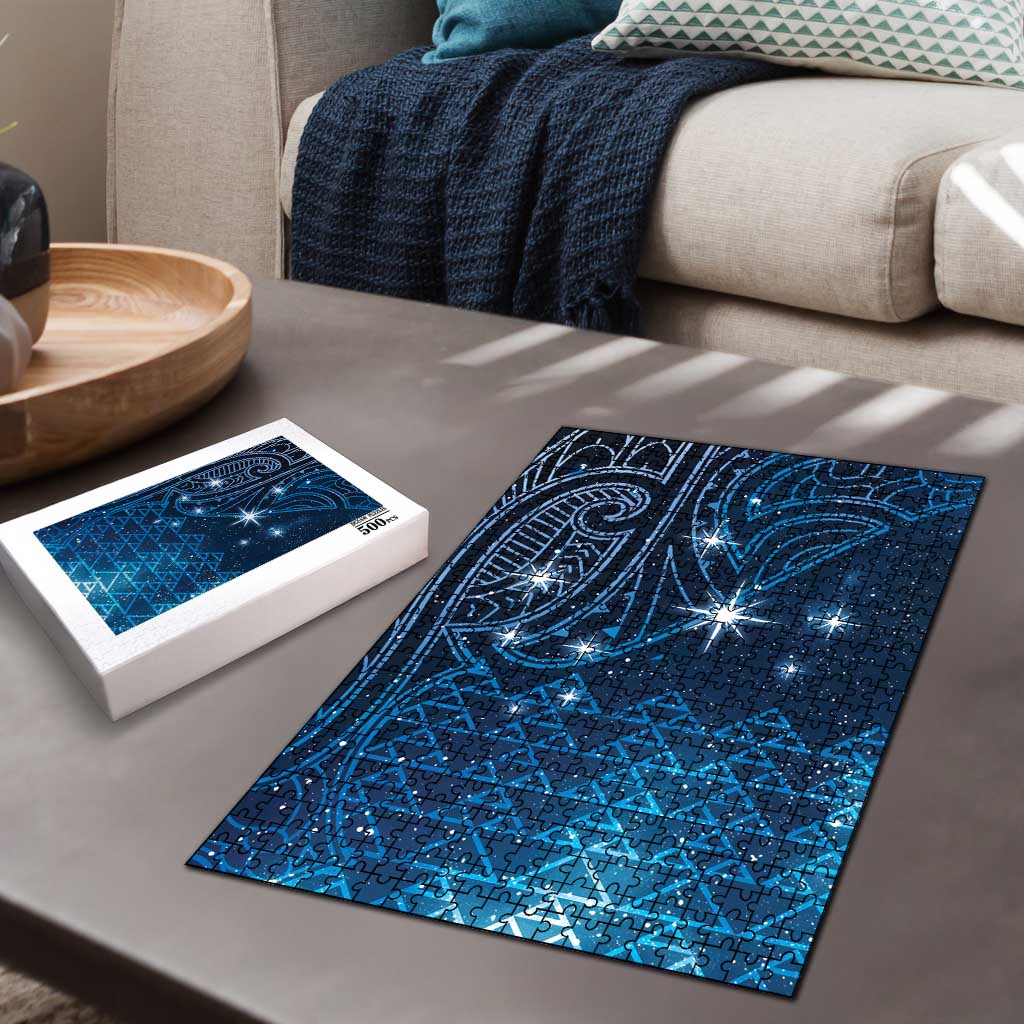 New Zealand Matariki Puzzle Taniko Aramoana With Maori Galaxy Sky Night - Polynesian Pride