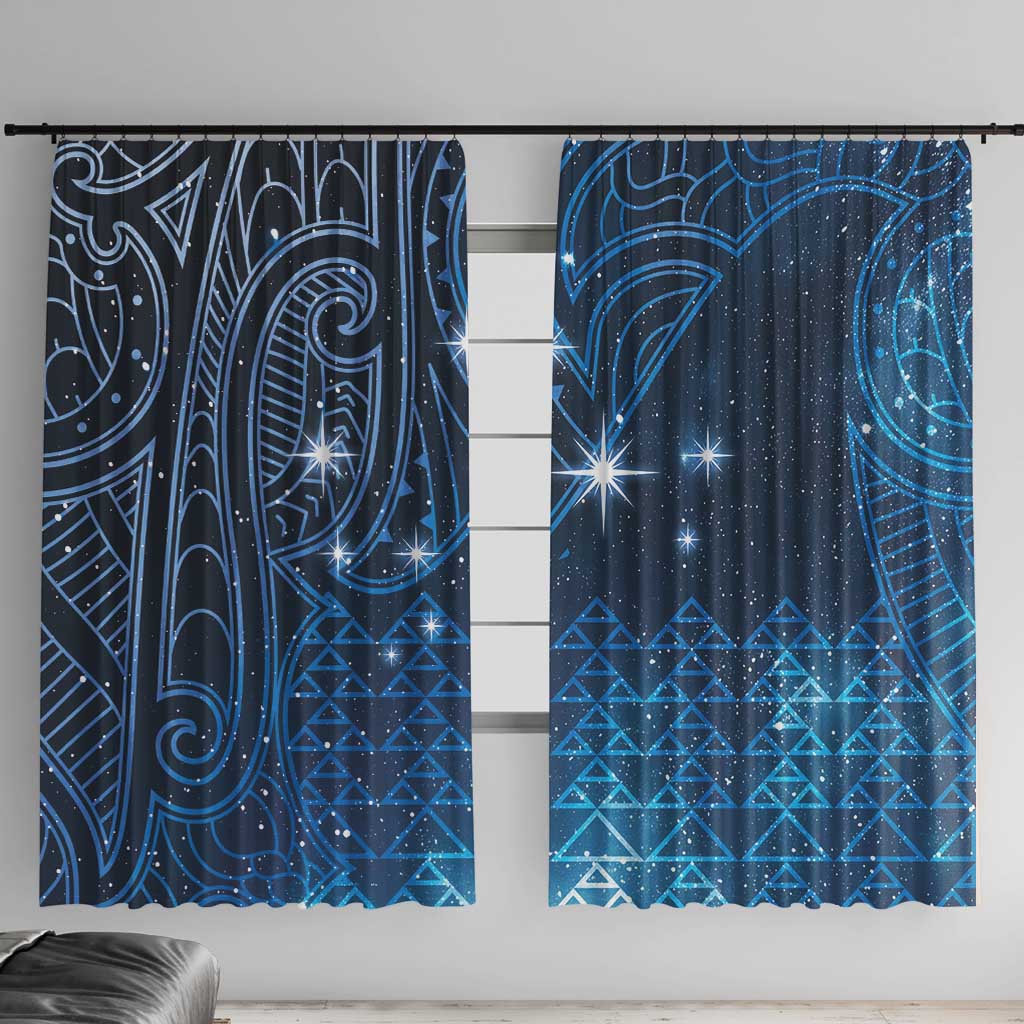 New Zealand Matariki Window Curtain Taniko Aramoana With Maori Galaxy Sky Night