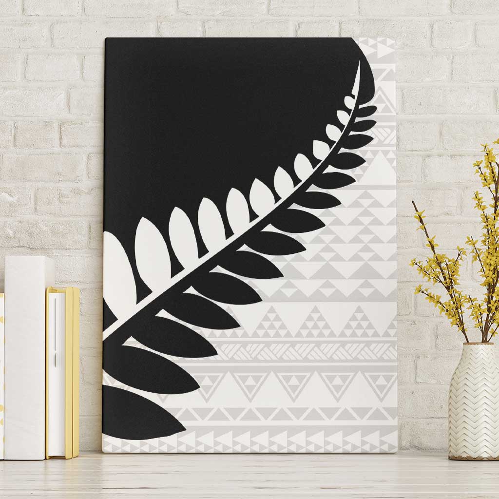 New Zealand Silver Fern Niho Taniwha Canvas Wall Art