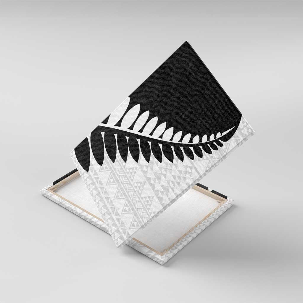 New Zealand Silver Fern Niho Taniwha Canvas Wall Art