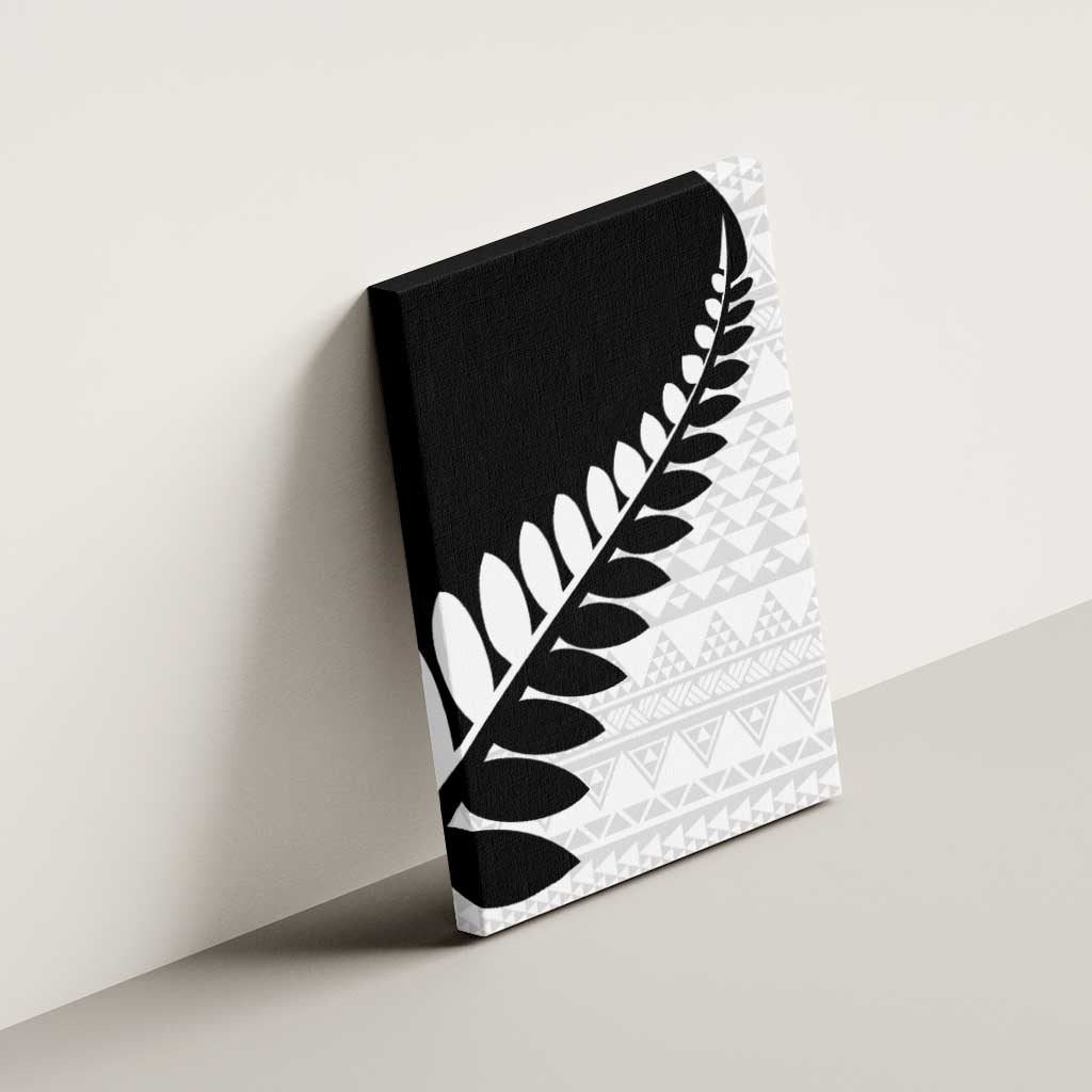 New Zealand Silver Fern Niho Taniwha Canvas Wall Art