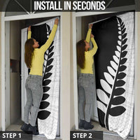 New Zealand Silver Fern Niho Taniwha Door Cover - Polynesian Pride