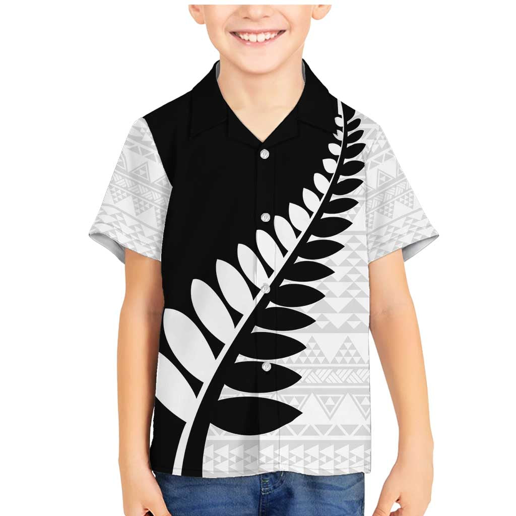 New Zealand Silver Fern Niho Taniwha Family Matching Mermaid Dress and Hawaiian Shirt