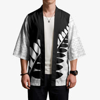 New Zealand Silver Fern Niho Taniwha Kimono - Polynesian Pride