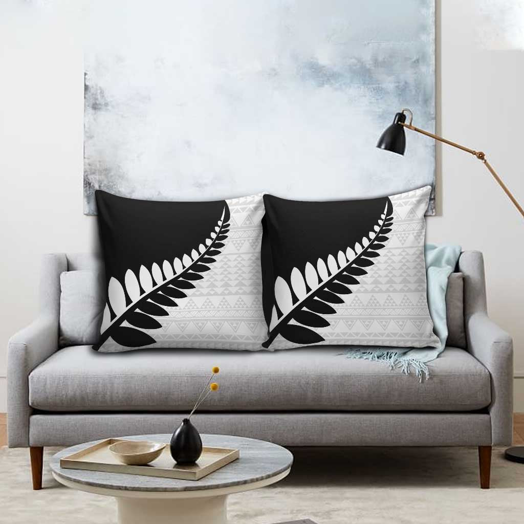New Zealand Silver Fern Niho Taniwha Pillow Cover - Polynesian Pride