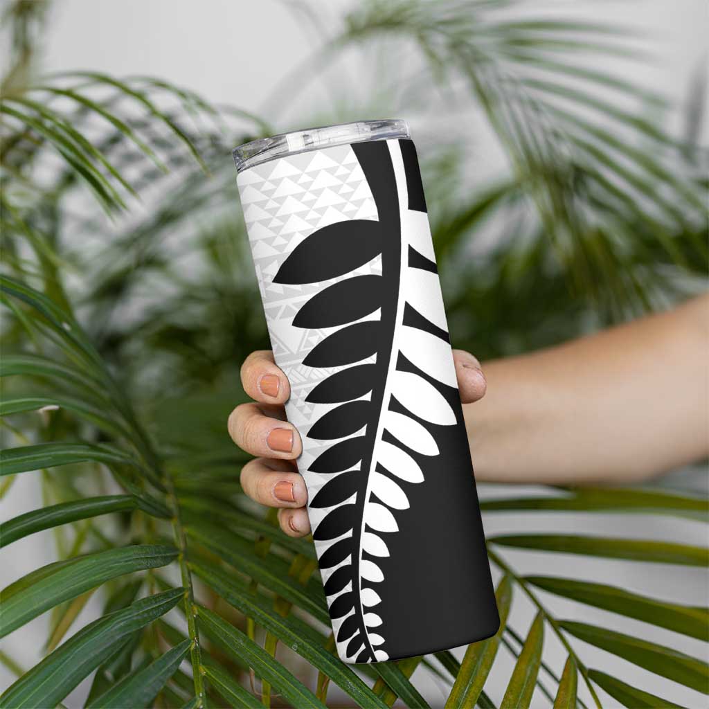 New Zealand Silver Fern Niho Taniwha Skinny Tumbler