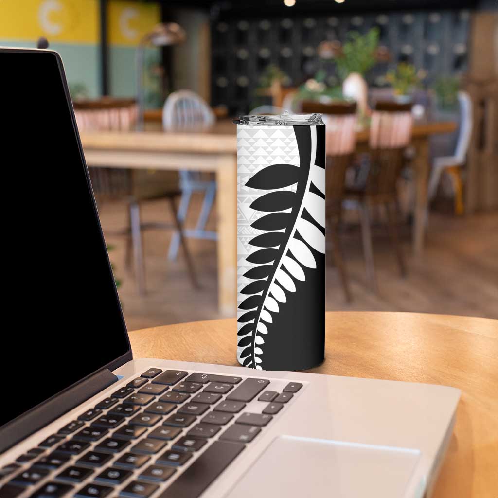 New Zealand Silver Fern Niho Taniwha Skinny Tumbler