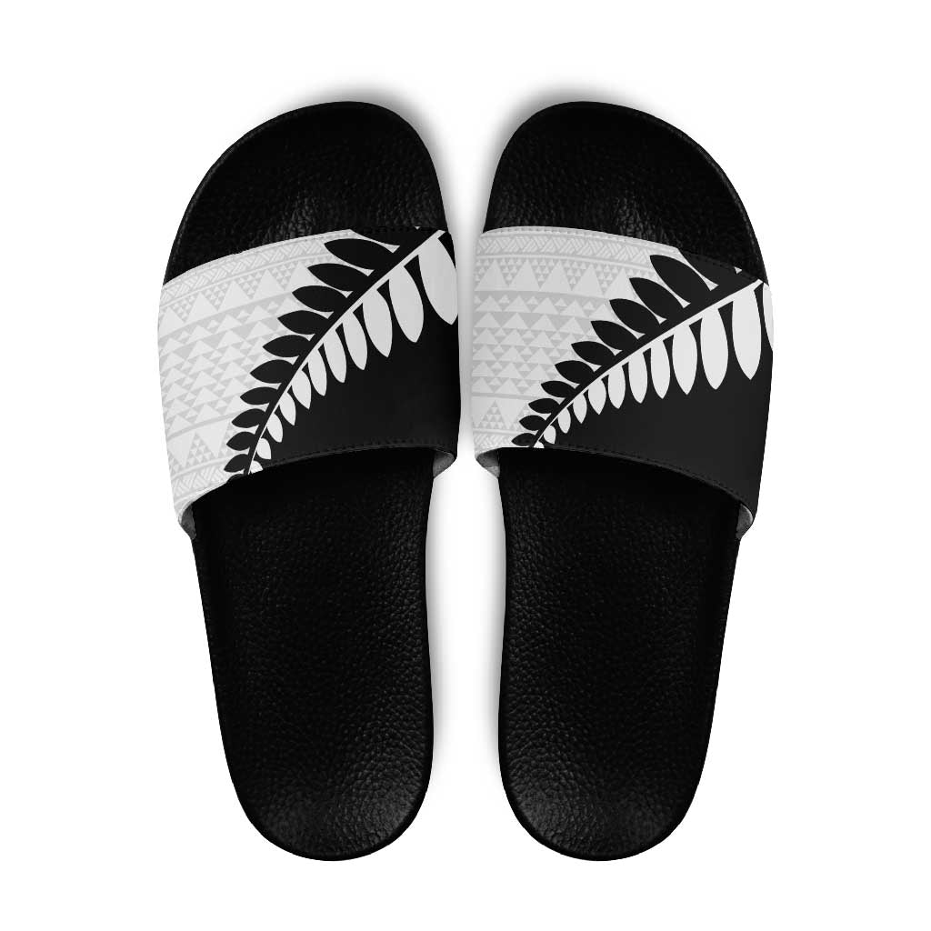 New Zealand Silver Fern Niho Taniwha Slide Sandals - Polynesian Pride
