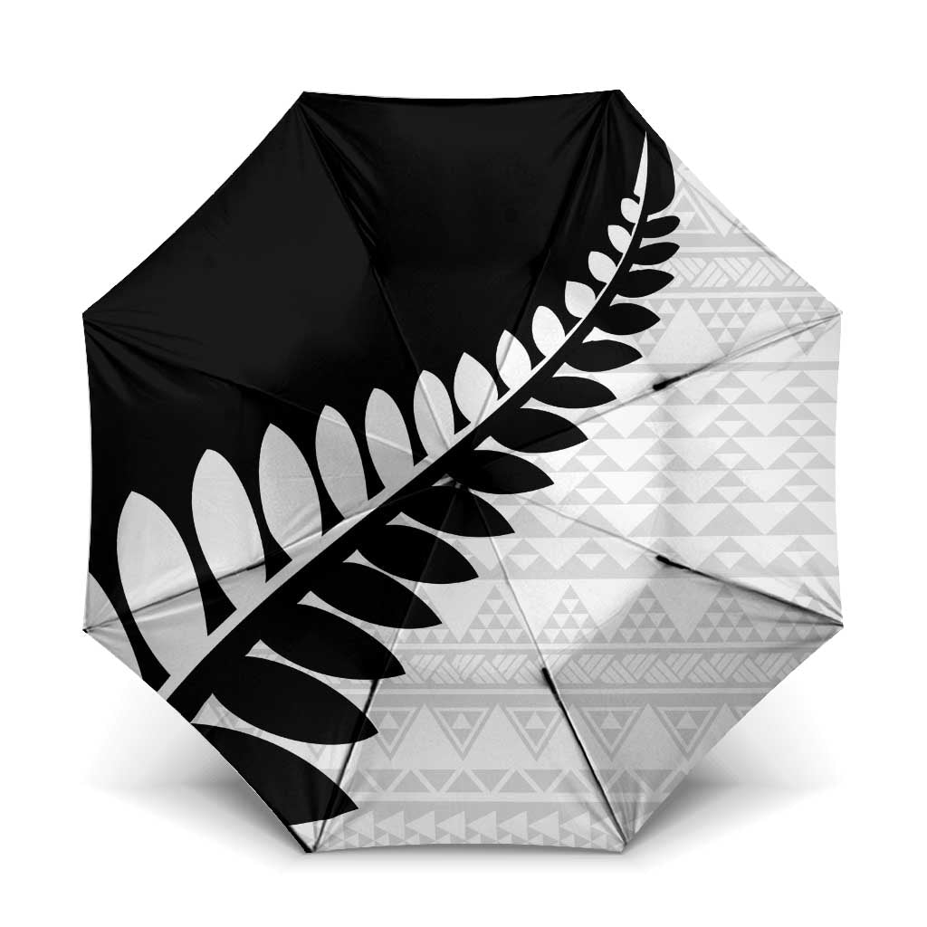 New Zealand Silver Fern Niho Taniwha Umbrella - Polynesian Pride