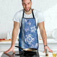 Blue Hibiscus Turle Apron Hawaiian Style Tribal Tapa Pattern - Polynesian Pride