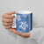 Blue Hibiscus Turle Ceramic Mug Hawaiian Style Tribal Tapa Pattern - Polynesian Pride