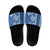 Blue Hibiscus Turle Slide Sandals Hawaiian Style Tribal Tapa Pattern - Polynesian Pride