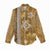 Gold Hibiscus Turle Women Casual Shirt Hawaiian Style Tribal Tapa Pattern