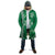 Green Hibiscus Turle Cloak Hawaiian Style Tribal Tapa Pattern - Polynesian Pride