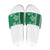 Green Hibiscus Turle Slide Sandals Hawaiian Style Tribal Tapa Pattern - Polynesian Pride