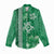 Green Hibiscus Turle Women Casual Shirt Hawaiian Style Tribal Tapa Pattern