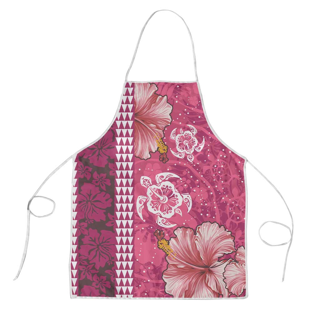 Pink Hibiscus Turle Apron Hawaiian Style Tribal Tapa Pattern - Polynesian Pride