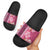 Pink Hibiscus Turle Slide Sandals Hawaiian Style Tribal Tapa Pattern - Polynesian Pride