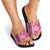 Pink Hibiscus Turle Slide Sandals Hawaiian Style Tribal Tapa Pattern - Polynesian Pride