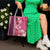 Pink Hibiscus Turle Tote Bag Hawaiian Style Tribal Tapa Pattern - Polynesian Pride